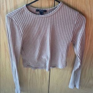 Brown forever 21 crop top